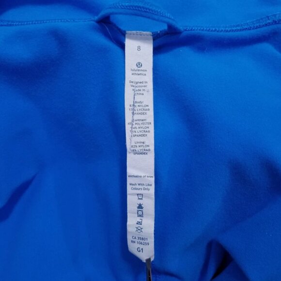 Lululemon Daily Yoga Jacket 8 Medium Polar Cream Beaming Blue Classic Stripe - Picture 7 of 12